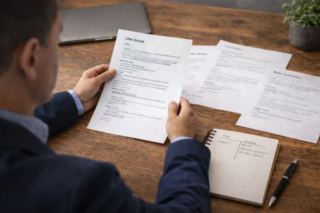 Comparing Multiple Job Offers Against Your Goals